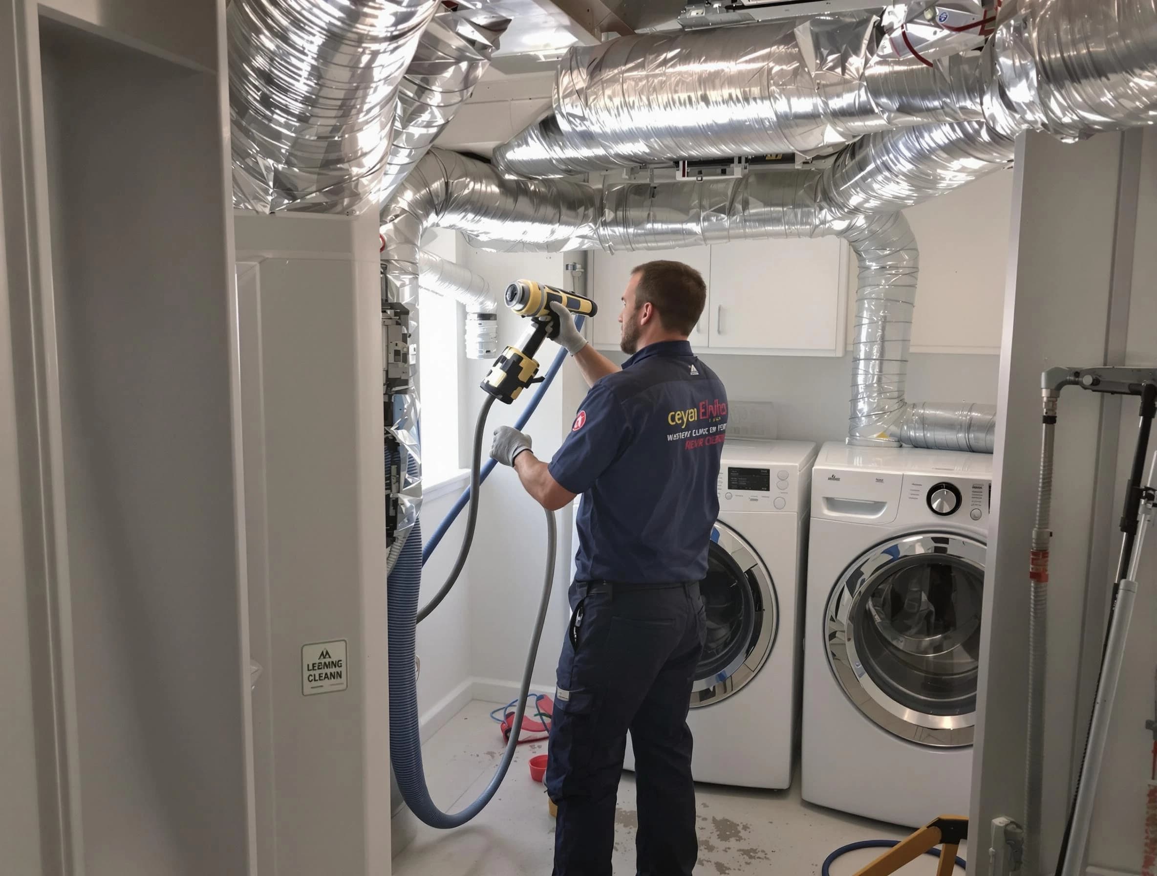 Trussville Dryer Vent Cleaning specialist using advanced equipment for thorough duct cleaning in Trussville
