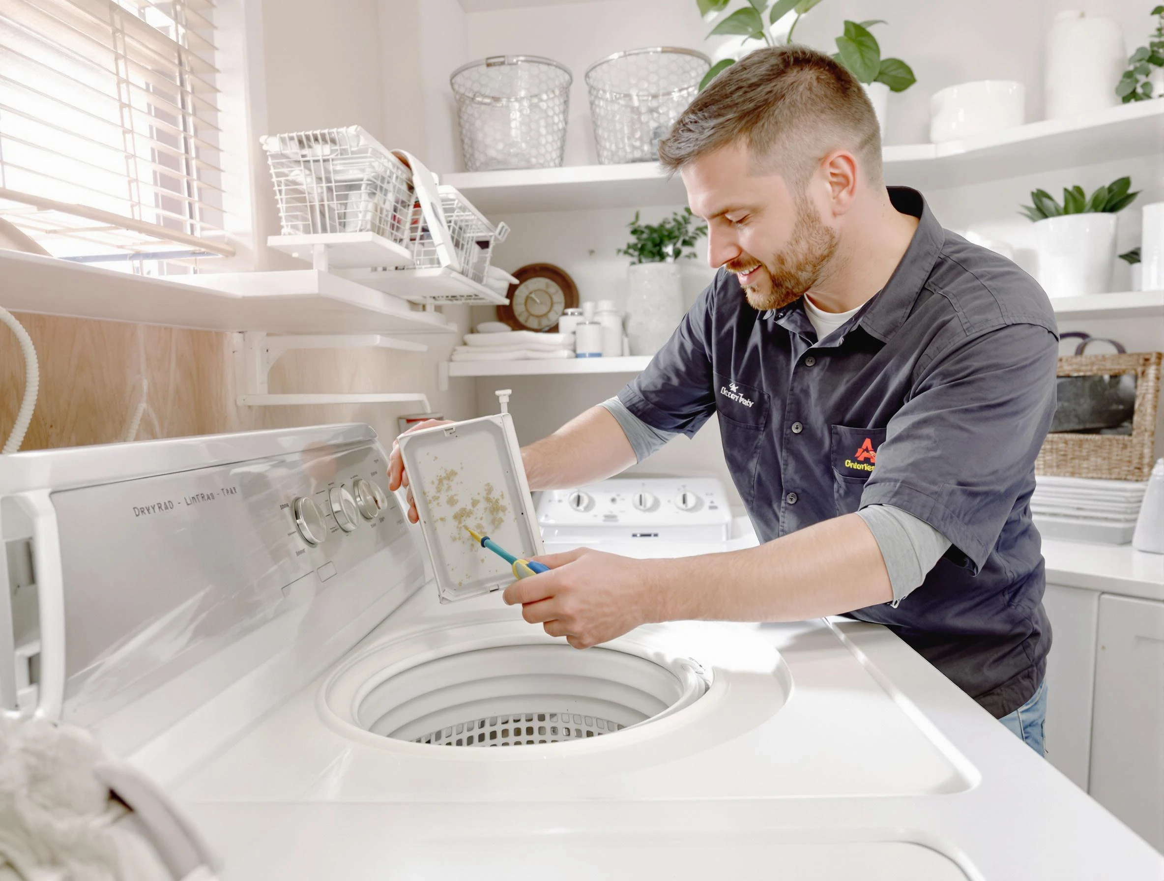 Cleaning Dryer Lint Trap in Grayson Valley, AL
