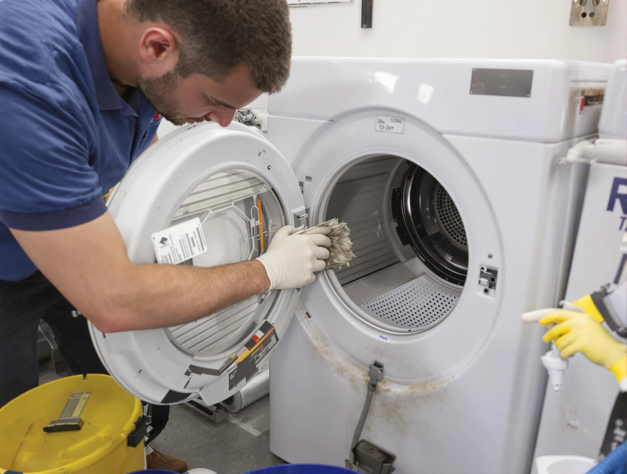 Trussville Dryer Vent Cleaning specialist performing detailed lint trap cleaning service in Trussville